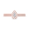 Thumbnail Image 3 of Pear-Shaped Diamond Halo Vintage-Inspired Engagement Ring 1/2 ct tw 14K Rose Gold