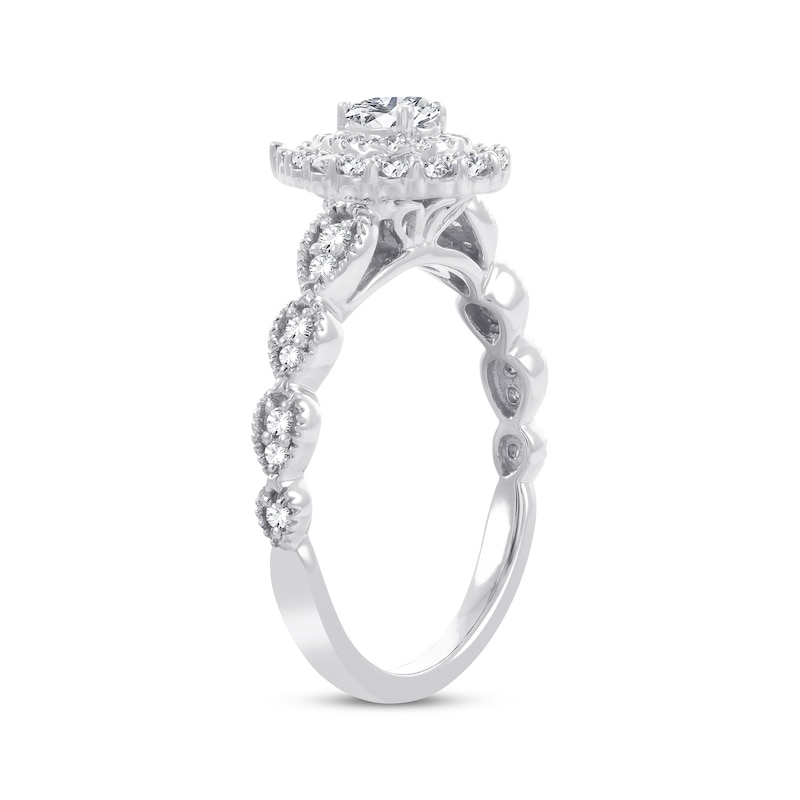 Main Image 2 of Pear-Shaped Diamond Vintage-Inspired Engagement Ring 1/2 ct tw 14K White Gold