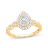 Thumbnail Image 1 of Pear-Shaped Diamond Vintage-Inspired Engagement Ring 1/2 ct tw 14K Yellow Gold