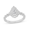 Thumbnail Image 1 of Pear-Shaped Diamond Arabesque Halo Engagement Ring 1/2 ct tw 14K White Gold