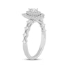 Thumbnail Image 2 of Pear-Shaped Diamond Arabesque Halo Engagement Ring 1/2 ct tw 14K White Gold