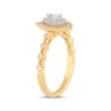 Thumbnail Image 2 of Pear-Shaped Diamond Arabesque Halo Engagement Ring 1/2 ct tw 14K Yellow Gold