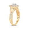 Thumbnail Image 1 of Pear-Shaped Diamond Double Halo Engagement Ring 3/4 ct tw 14K Yellow Gold