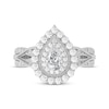 Thumbnail Image 3 of Pear-Shaped Diamond Halo Engagement Ring 1 ct tw 14K White Gold