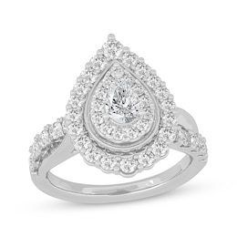 Adore Pear-Shaped Engagement Ring 1-1/2 ct tw 14K White Gold