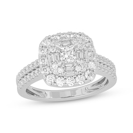 Adore Princess-Cut Diamond Engagement Ring 1-1/5 ct tw 14K White Gold