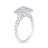 Thumbnail Image 2 of Princess-Cut Diamond Double Cushion Halo Engagement Ring 1-3/8 ct tw 14K White Gold