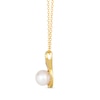 Thumbnail Image 2 of Le Vian Cultured Pearl Swirl Necklace 1/4 ct tw Diamonds 14K Honey Gold 19&quot;