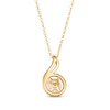 Thumbnail Image 3 of Le Vian Cultured Pearl Swirl Necklace 1/4 ct tw Diamonds 14K Honey Gold 19&quot;