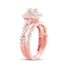 Thumbnail Image 2 of Princess-Cut Diamond Twist Shank Bridal Set 1 ct tw 14K Rose Gold