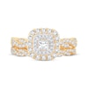 Thumbnail Image 3 of Princess-Cut Diamond Twist Shank Bridal Set 1 ct tw 14K Yellow Gold