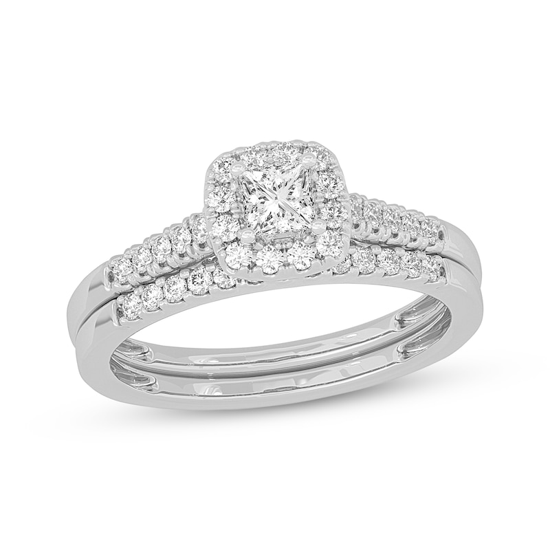 Princess-Cut Diamond Bridal Set 1/2 ct tw 14K White Gold