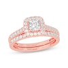 Thumbnail Image 0 of Princess-Cut Diamond Bridal Set 1 ct tw 14K Rose Gold