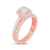 Thumbnail Image 1 of Princess-Cut Diamond Bridal Set 1 ct tw 14K Rose Gold