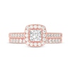 Thumbnail Image 2 of Princess-Cut Diamond Bridal Set 1 ct tw 14K Rose Gold