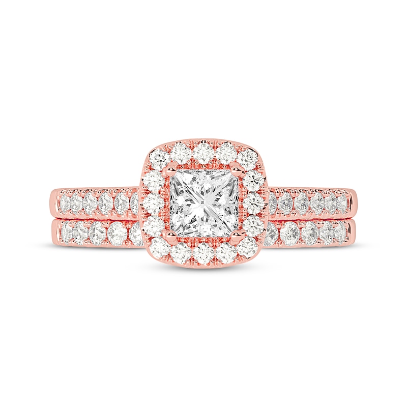 Princess-Cut Diamond Bridal Set 1 ct tw 14K Rose Gold