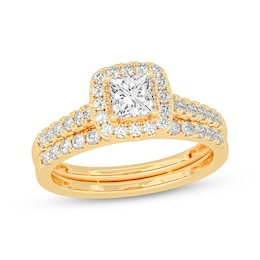 Adore Princess-Cut Diamond Bridal Set 1 ct tw 14K Yellow Gold