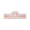 Thumbnail Image 2 of Princess-Cut Diamond Bridal Set 3/4 ct tw 14K Rose Gold