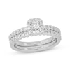 Thumbnail Image 1 of Princess-Cut Diamond Bridal Set 3/4 ct tw 14K White Gold