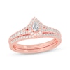 Thumbnail Image 0 of Pear-Shaped Diamond Bridal Set 1/2 ct tw 14K Rose Gold