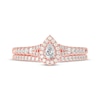 Thumbnail Image 2 of Pear-Shaped Diamond Bridal Set 1/2 ct tw 14K Rose Gold