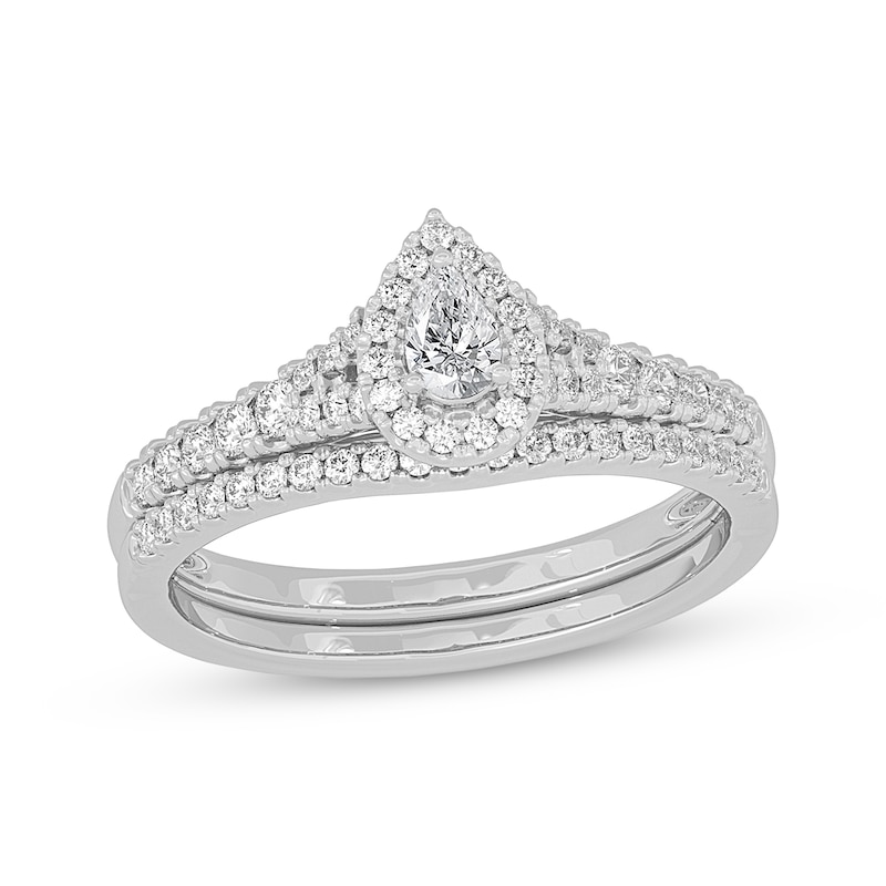 Main Image 1 of Pear-Shaped Diamond Bridal Set 1/2 ct tw 14K White Gold