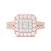 Thumbnail Image 3 of Princess-Cut Diamond Double Frame Engagement Ring 1-1/5 ct tw 14K Rose Gold