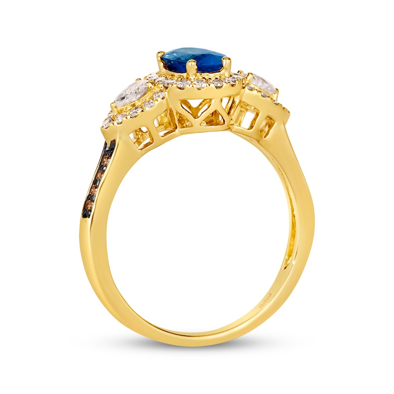 Main Image 3 of Le Vian Sapphire Ring 1/2 ct tw Diamonds 14K Honey Gold