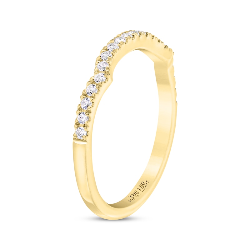 Main Image 2 of THE LEO First Light Diamond Notched Wedding Band 1/5 ct tw 14K Yellow Gold