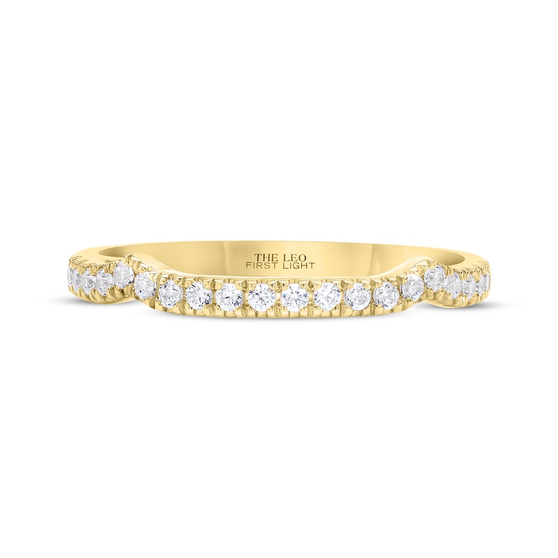 Main Image 3 of THE LEO First Light Diamond Notched Wedding Band 1/5 ct tw 14K Yellow Gold