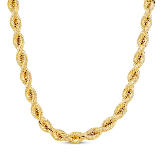 Solid Rope Chain Necklace 5.7mm 14K Yellow Gold 20"