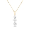 Thumbnail Image 1 of Lab-Grown Diamonds by KAY Three-Stone Drop Necklace 1 ct tw 10K Yellow Gold