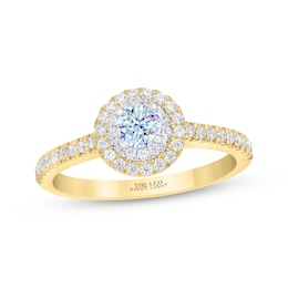 THE LEO First Light Diamond Round-Cut Engagement Ring 1/2 ct tw 14K Two-Tone Gold