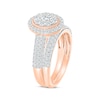 Thumbnail Image 2 of Multi-Diamond Oval Frame Bridal Set 7/8 ct tw 10K Rose Gold