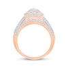 Thumbnail Image 3 of Multi-Diamond Oval Frame Bridal Set 7/8 ct tw 10K Rose Gold