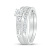 Thumbnail Image 2 of Round-Cut Diamond Three-Stone Bridal Set 1/5 ct tw 10K White Gold