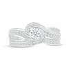 Thumbnail Image 3 of Round-Cut Diamond Bypass Bridal Set 3/8 ct tw 10K White Gold