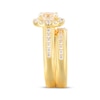 Thumbnail Image 1 of Oval-Cut Diamond Halo Bridal Set 1-1/2 ct tw 14K Yellow Gold