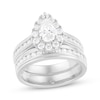 Thumbnail Image 1 of Pear-Shaped Diamond Halo Bridal Set 1-1/2 ct tw 14K White Gold