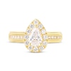 Thumbnail Image 4 of Pear-Shaped Diamond Halo Bridal Set 1-1/2 ct tw 14K Yellow Gold