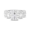 Thumbnail Image 4 of Emerald-Cut Diamond Three-Stone Engagement Ring 2 ct tw 14K White Gold