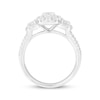 Thumbnail Image 2 of Emerald-Cut Diamond Three-Stone Wide Shank Engagement Ring 2 ct tw 14K White Gold