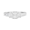 Thumbnail Image 4 of Emerald-Cut Diamond Three-Stone Engagement Ring 3/4 ct tw 14K White Gold