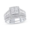 Thumbnail Image 1 of Princess-Cut Diamond Quad Bridal Set 3-1/2 ct tw 14K White Gold