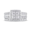 Thumbnail Image 3 of Princess-Cut Diamond Quad Bridal Set 3-1/2 ct tw 14K White Gold