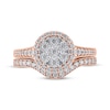 Thumbnail Image 3 of Multi-Diamond Center Bridal Set 1/2 ct tw 14K Rose Gold