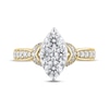 Thumbnail Image 3 of Multi-Diamond Center Marquise-Shaped Engagement Ring 1-1/4 ct tw 14K Yellow Gold