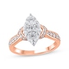 Thumbnail Image 1 of Multi-Diamond Center Marquise-Shaped Engagement Ring 1-1/4 ct tw 14K Rose Gold