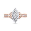 Thumbnail Image 3 of Multi-Diamond Center Marquise-Shaped Engagement Ring 1-1/4 ct tw 14K Rose Gold