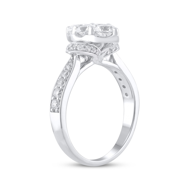 Main Image 2 of Multi-Diamond Center Marquise-Shaped Engagement Ring 1-1/4 ct tw 14K White Gold